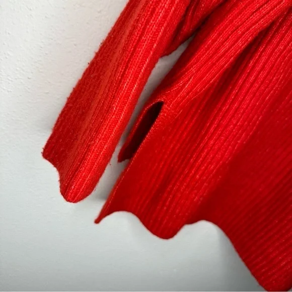 H & M Cowl Neck Red Orange Sweater Size XSmall - Picture 7 of 10